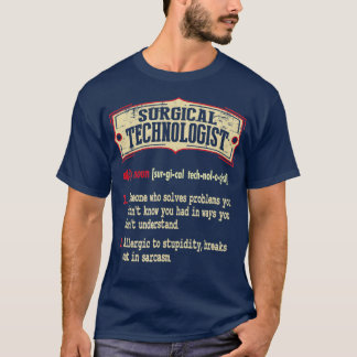 Camiseta Diccionario técnico quirúrgico término sarcástico