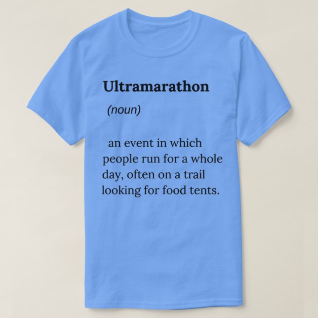 CAMISETA DICCIONARIO ULTRAMARATÓN (Diseño del anverso)