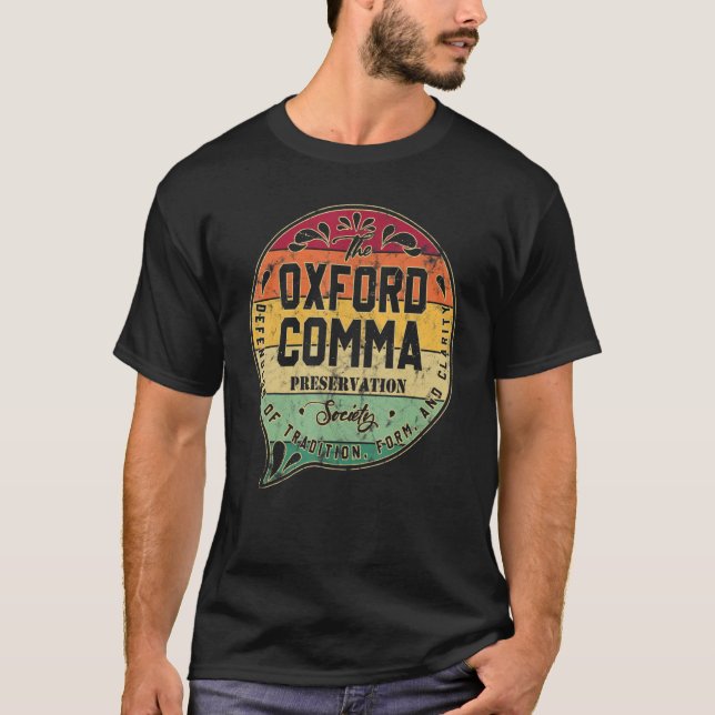 Camiseta Diccionario V de la Oxford Comma Preservation Soci (Anverso)