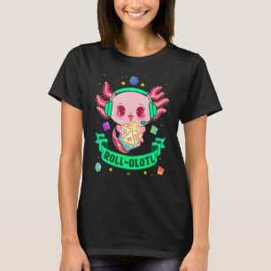 Camiseta Dice Axolotl Para Dragones D20 Rpg Gamer Fantasy G