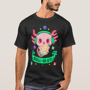 Camiseta Dice Axolotl Para Dragones D20 Rpg Gamer Fantasy G