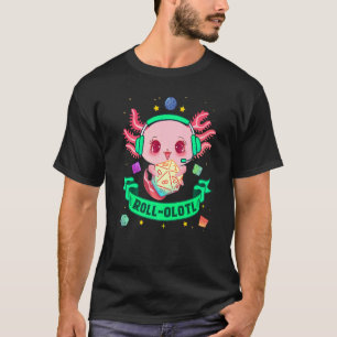 Camiseta Dice Axolotl Para Dragones D20 Rpg Gamer Fantasy G