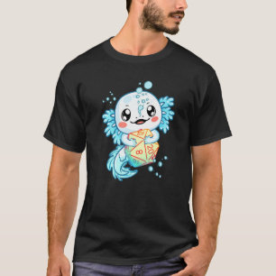 Camiseta Dice Axolotl Para Dragones D20 Rpg Hombres Jugador