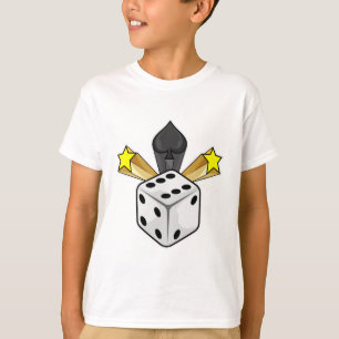 Camiseta Dice en Poker con Espadas y Estrellas