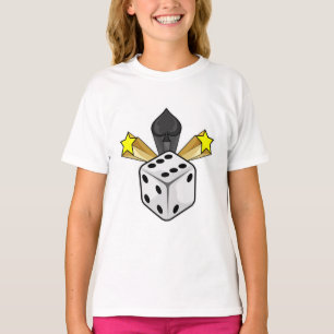 Camiseta Dice en Poker con Espadas y Estrellas