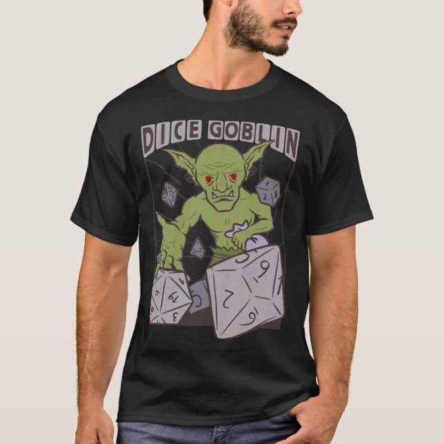 Camiseta Dice Goblin Orc D20 Dice for a RPG GAMER (Anverso)