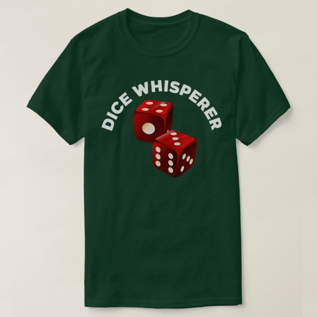 Camiseta Dice Whisperer Funny Craps Juego Jugador Vega (Diseño del anverso)