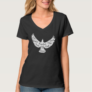 Camiseta Dicho cristiano corazón paloma blanca Biblia Jesús