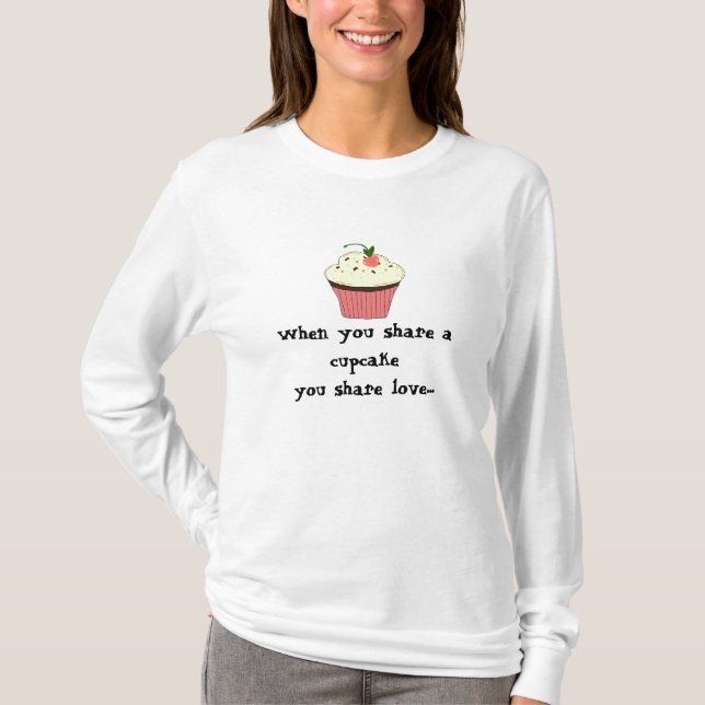 Camiseta Dicho de Cupcake Lindo (Anverso)