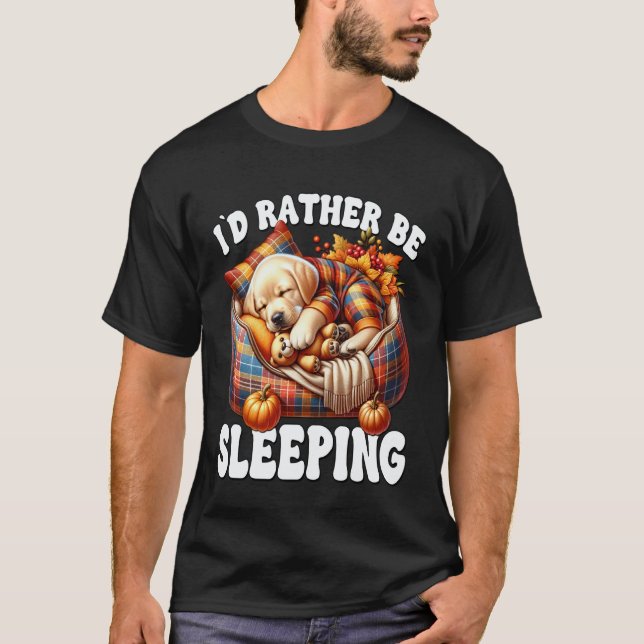 Camiseta Dicho de Golden Retriever Otoño Lab Dad Prefiero E (Anverso)