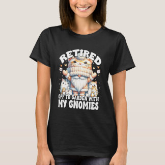 Camiseta Dicho de Jubilación de Señora de los Gatos Gnomos 