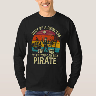 Camiseta Dicho de pirata femenina para una del Caribe
