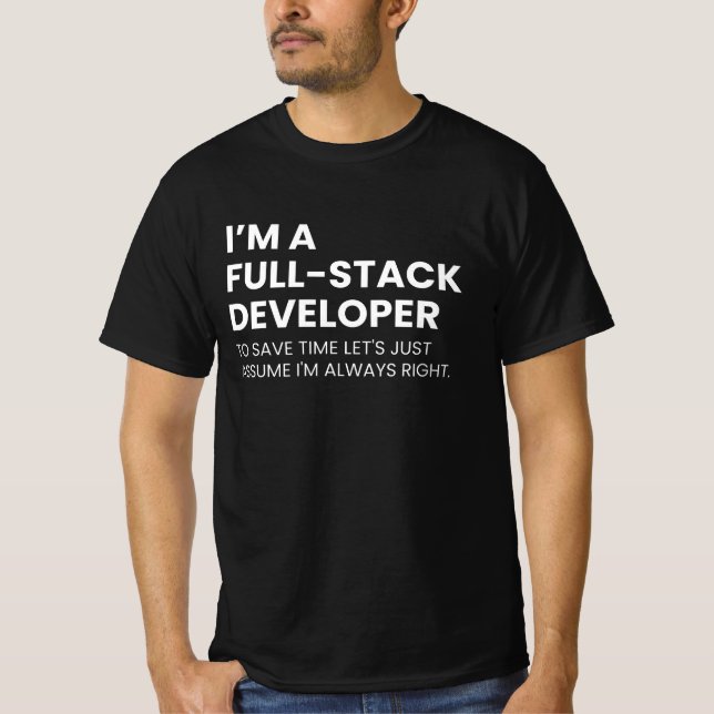 Camiseta Dicho Divertido de Desarrolladores y Programadores (Anverso)