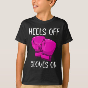 Camiseta Dicho Divertido de Kickboxing Boxeo Tacones Fuera