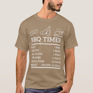 Camiseta Dicho Divertido de Parrilla Temporizador de Barbac