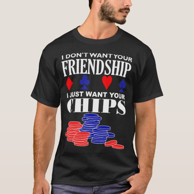 Camiseta Dicho divertido de póquer (Anverso)