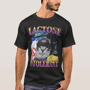 Camiseta Dicho Divertido Gato Tonto Intolerante a la Lactos