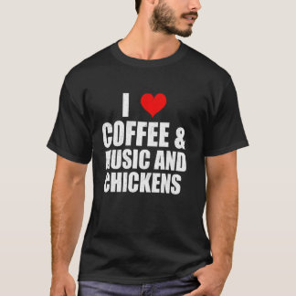 Camiseta Dicho Divertido Me Encanta El Café La Música Y Las