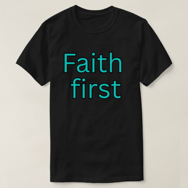 Camiseta Dicho religioso de fe (Diseño del anverso)