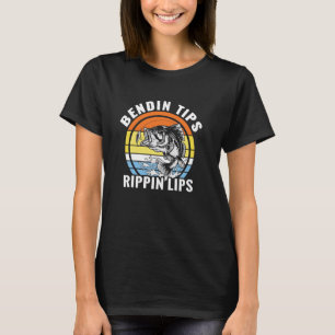 Camiseta Dichos de Pesca para Hombres Doblar Consejos Rasga