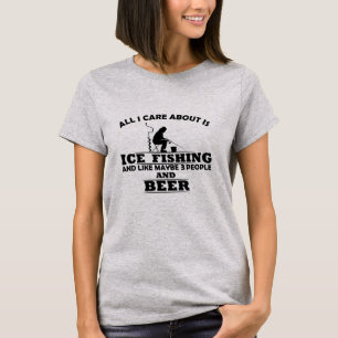 Camiseta Dichos divertidos de pesca en el hielo