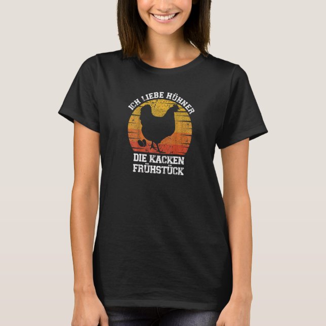 Camiseta dichos sobre pollos de pollo para granjeros (Anverso)