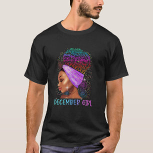 Camiseta Diciembre Chica negro Hair Sagittarius Capricorn B