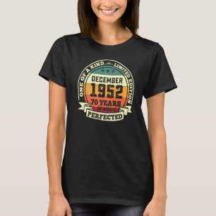 Camiseta Diciembre de 1952 70º Cumpleaños 70 Años De Ser Po