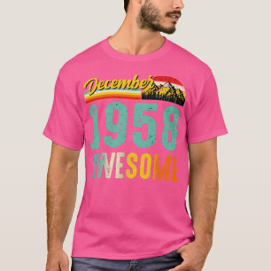 Camiseta Diciembre de 1958 Cumpleaños Regalo Shirt Vintage 