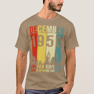 Camiseta Diciembre De 1958 Edición Limitada 64 Años De Ser 