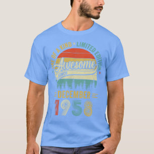 Camiseta Diciembre de 1958 Vintage 65 años Retro 65º nacimi