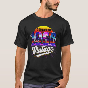 Camiseta Diciembre De 1966 Retro 55º Cumpleaños Vaporwave 5