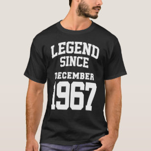 Camiseta Diciembre de 1967 55ª leyenda de cumpleaños de 55