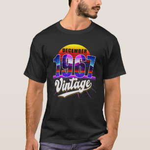 Camiseta Diciembre De 1967 Retro 54º Cumpleaños Vaporwave 5