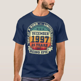 Camiseta Diciembre de 1997 25º regalo de cumpleaños 25 años
