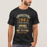 Camiseta Diciembre De 2003 Vintage 18Th Birthday Gift Men 1<br><div class="desc">Diciembre de 2003 Vintage 18th Birthday Gift Hombres de 18 años</div>