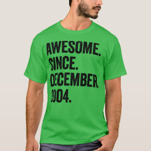 Camiseta Diciembre de 2004 Diciembre de 18 años