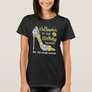 Camiseta Diciembre Es Mi Cumpleaños Mujeres Cumpleaños Muje
