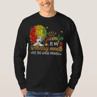 Camiseta Diciembre es mi cumpleaños Reina feliz cumpleaños