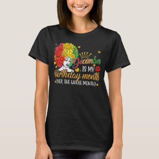 Camiseta Diciembre es mi cumpleaños Reina feliz cumpleaños