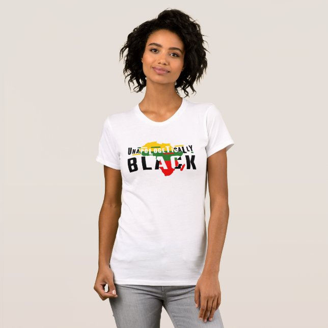 Camiseta Diciembre - Negro sin arrepentimiento - Sobre Áfri (Anverso completo)