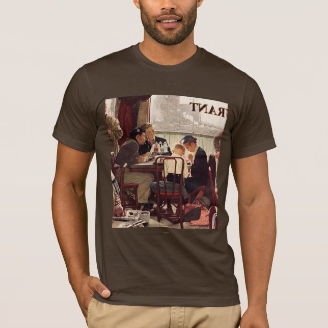 Camiseta Diciendo gracia por Norman Rockwell (Anverso)