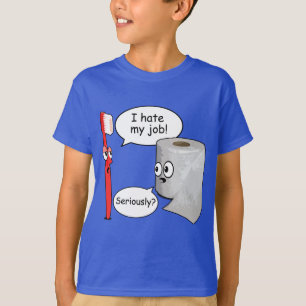 Camiseta Diciendo gracioso - Odio mi cepillo de dientes de 