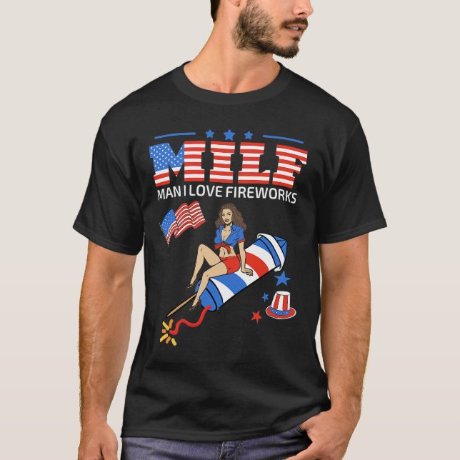 Camiseta Diciendo sarcásticos Camisas MILF Hombre, me encan (Anverso)