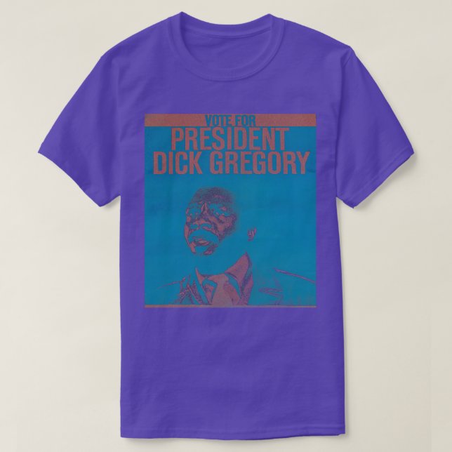 Camiseta Dick Gregory Por La Nostalgia Electoral De 1968 (Diseño del anverso)