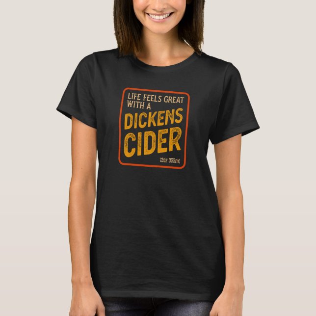Camiseta Dickens Cider bottle label Witty innuendo (Anverso)