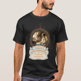 Camiseta Dickens' Copperfield Quote Gold Blue Tee