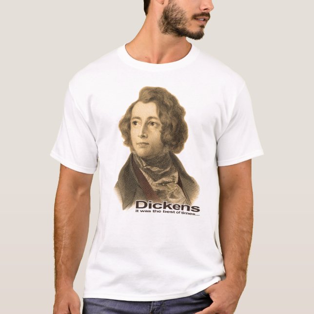 Camiseta Dickens-El mejor de camisa-sepia de las épocas (Anverso)