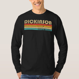 Camiseta Dickinson Y North Dakota City Home Roots Retro 8