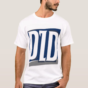 Camiseta DID Tipografía Negrita Letra Azul Marin